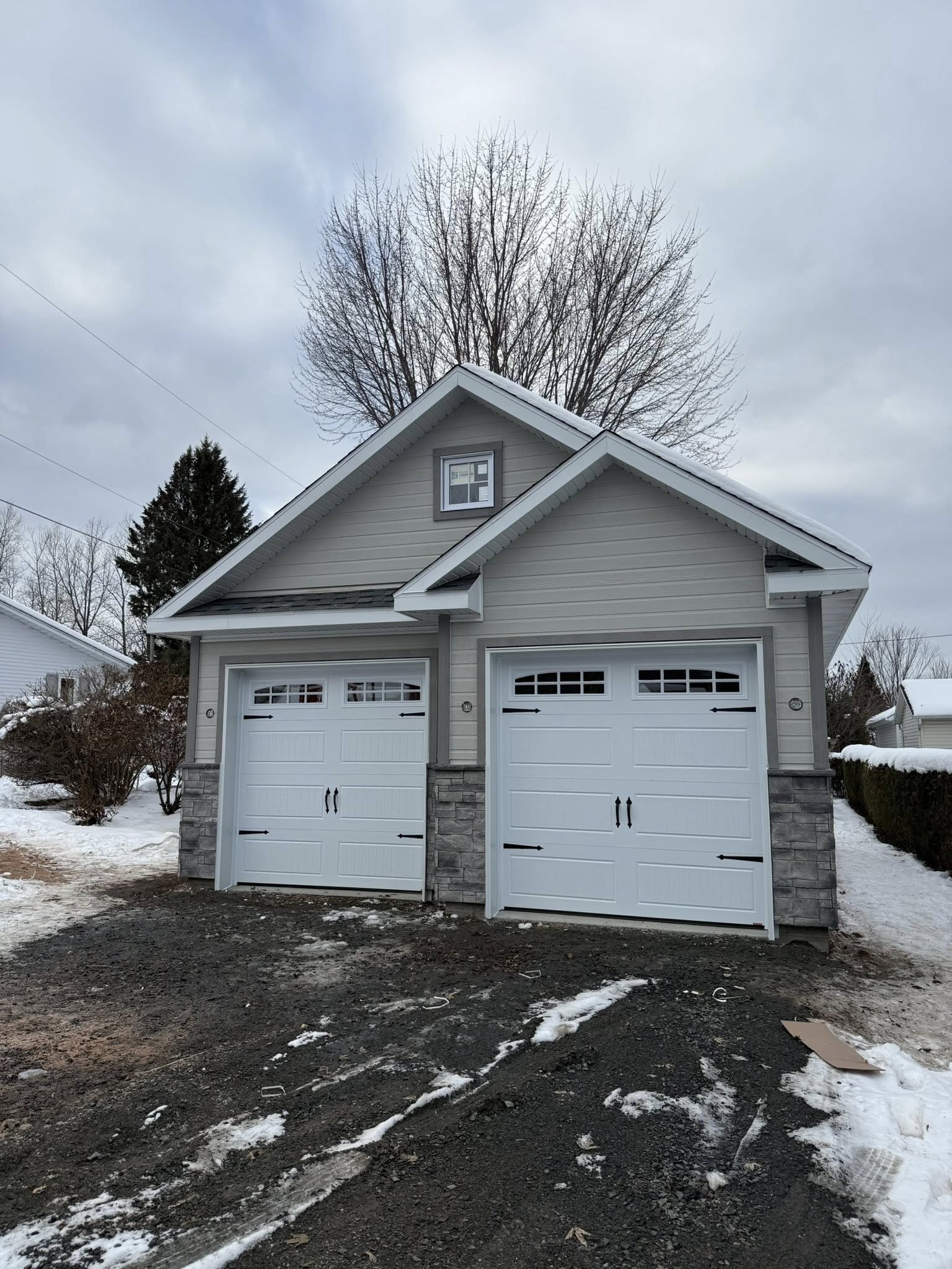 Garage double – Vue de face
